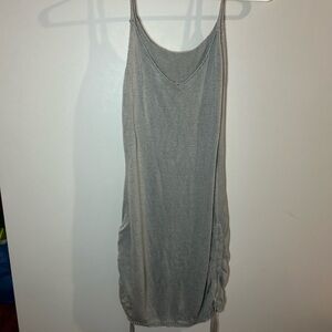 Elegant Gray Knit Swim Coverup
